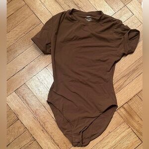Brown SKIMS bodysuit